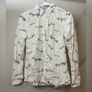Tommy Hilfiger White Script Print Women’s Shirt